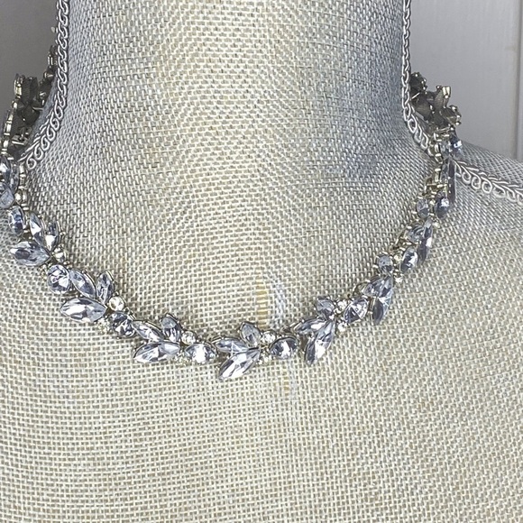Statement Fashion Jewelry l Costume Necklace l Clear Crystal Wheat Necklace #182 - Picture 3 of 5